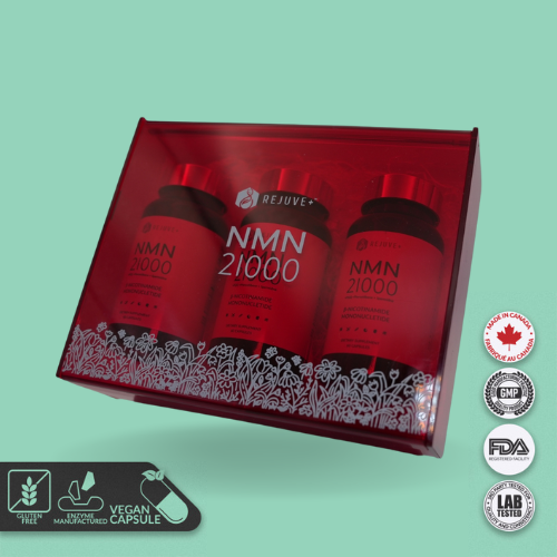 Rejuve+® NMN21000 加拿大4合1逆齡配方 (3樽禮盒裝)